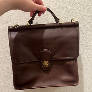 Coach Willis hand bag/purse, color brown with gold hardware all leather.